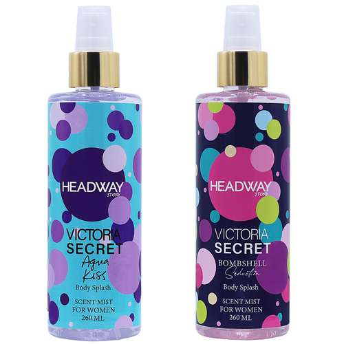 بادی اسپلش زنانه هدوی استوری مدل ویکتوریا سکرت آکوا کیس و Seduction حجم 260 میلی لیتر مجموعه دو عددی