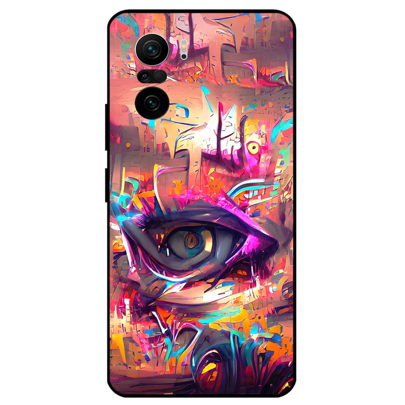 کاور مگافون طرح چشم مدل 2823 مناسب برای گوشی موبایل شیائومی Poco F3 / Redmi K40 / K40 Pro  