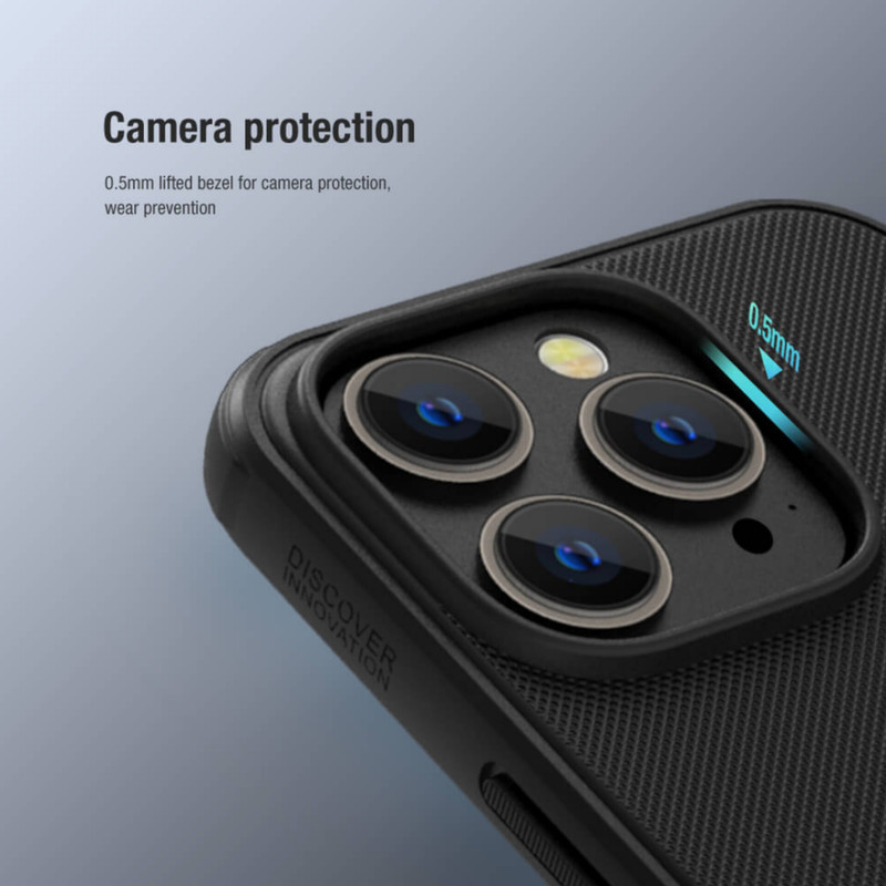 کاور نیلکین مدل Super Frosted Shield Pro مناسب برای گوشی موبایل اپل iPhone 15