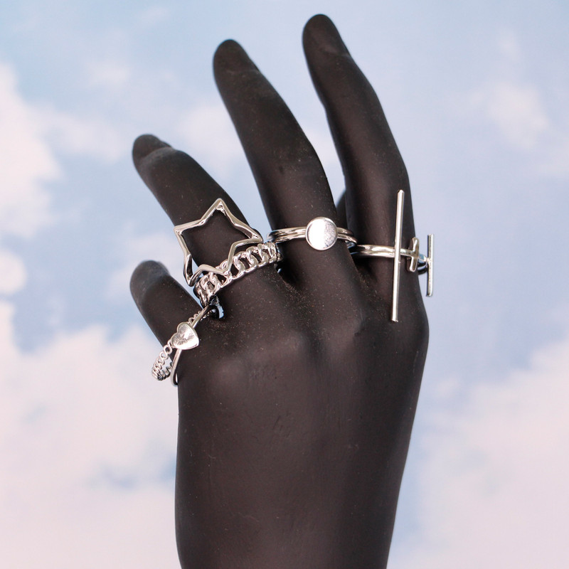 انگشتر زنانه کد 006 بسته 8 عددی