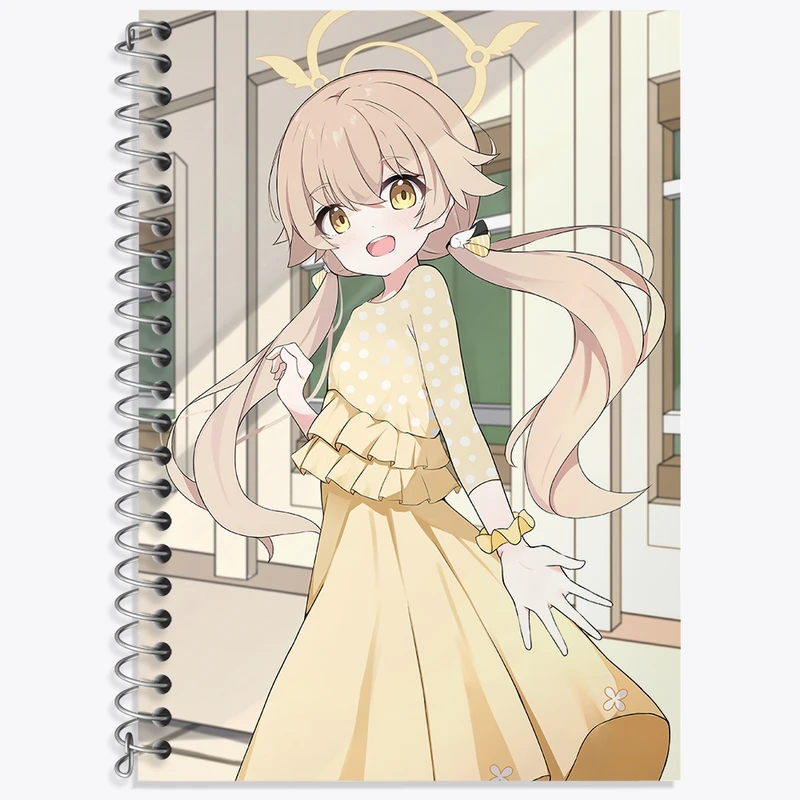 دفتر زبان 50 برگ خندالو مدل دو خط طرح بازی آرشیو آبی (Blue Archive) کد 34300