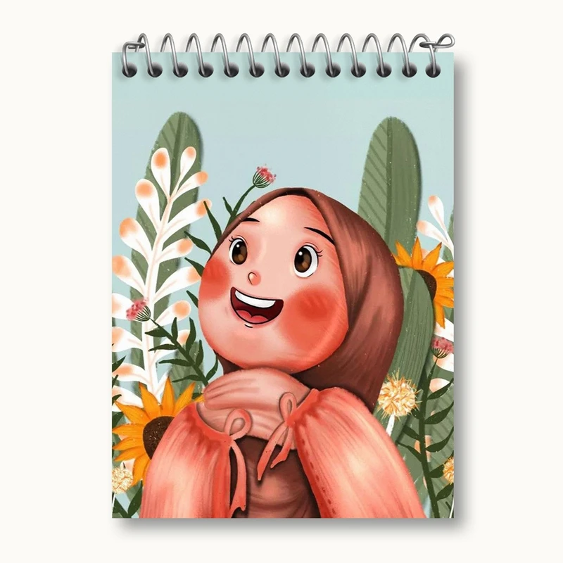 دفتر یادداشت 50 برگ خندالو مدل دخترانه باحجاب کد 25986