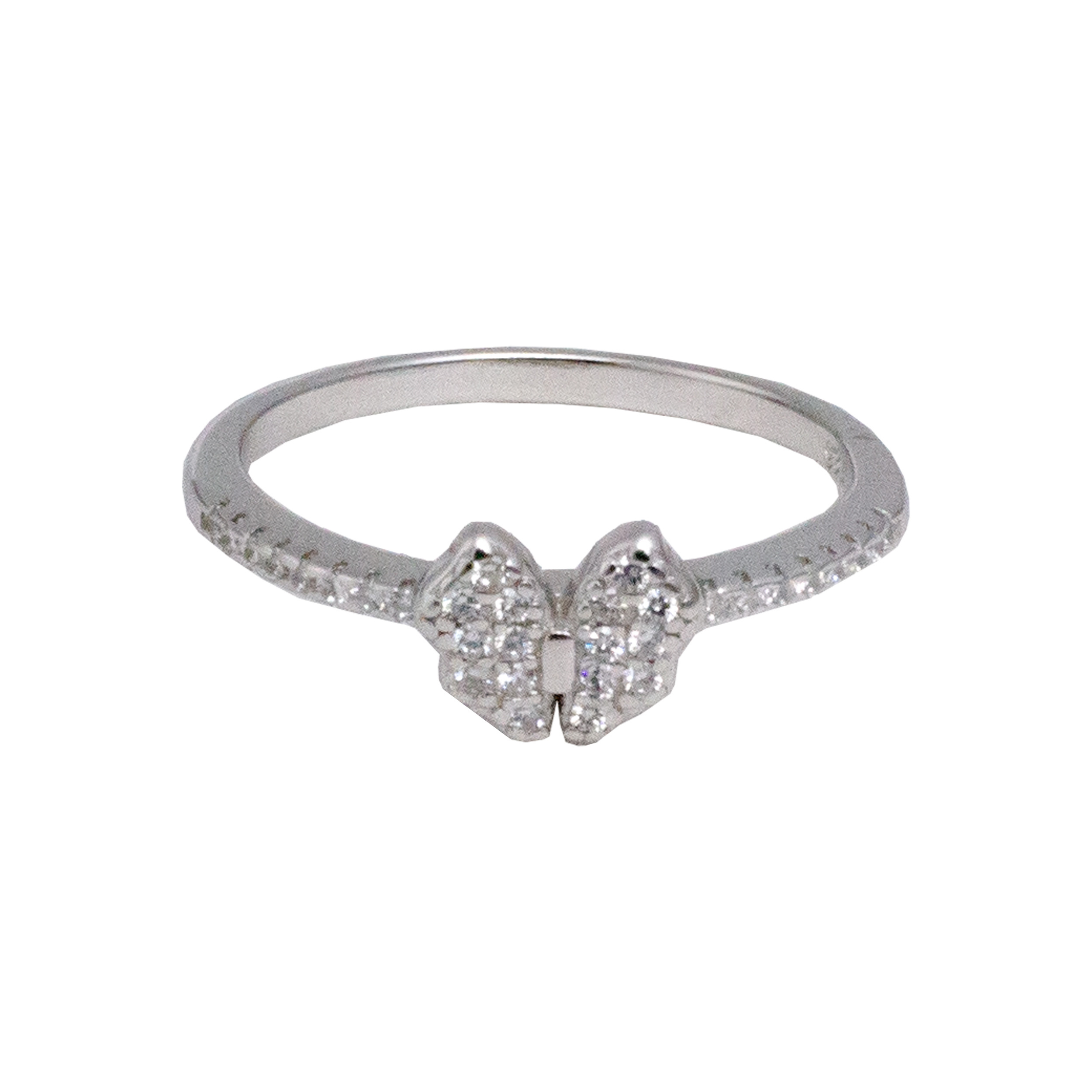 انگشتر نقره زنانه مدل پروانه کد 98659 انگشتر نقره زنانه مدل پروانه کد 98659