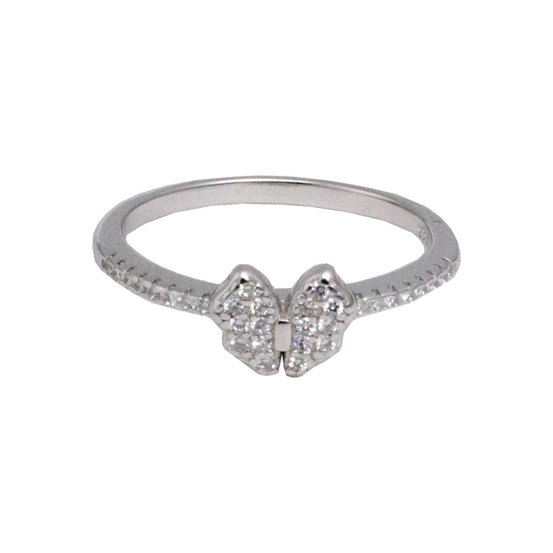 انگشتر نقره زنانه مدل پروانه کد 98659 انگشتر نقره زنانه مدل پروانه کد 98659