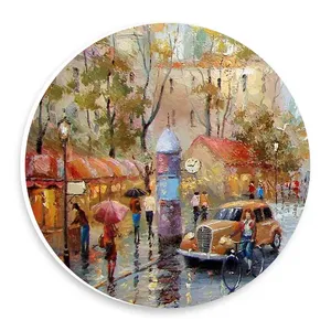  دیوارکوب طرح نقاشی خیابان بارانی مدل wtb1089