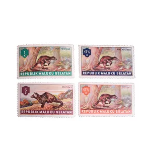 تمبر یادگاری مدل حیوانات کد 855 مجموعه 4 عددی 