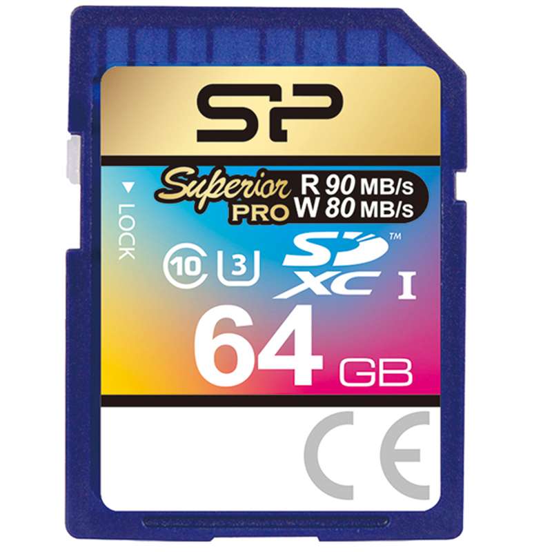 کارت حافظه SDXC سیلیکون پاور مدل Superior Pro کلاس 10 استاندارد UHS-I U3 سرعت 90MBps ظرفیت 64 گیگابایت کارت حافظه SDXC سیلیکون پاور مدل Superior Pro کلاس 10 استاندارد UHS-I U3 سرعت 90MBps ظرفیت 64 گیگابایت