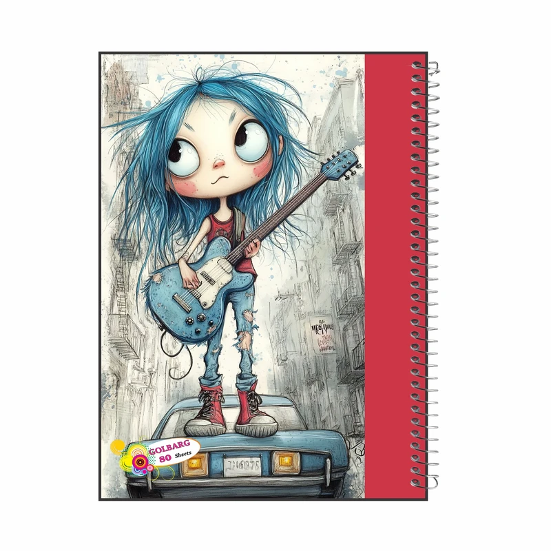 دفتر مشق 80 برگ گلبرگ مدل دخترانه کد 7203