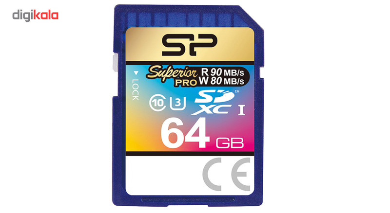 کارت حافظه SDXC سیلیکون پاور مدل Superior Pro کلاس 10 استاندارد UHS-I U3 سرعت 90MBps ظرفیت 64 گیگابایت