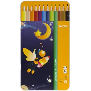 Factis Color Pencil Pack of 12 with Metal Box