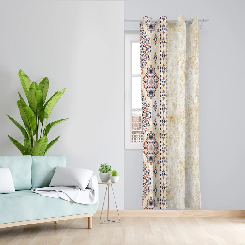 پرده مدل مخمل پانچی کد 1217 سایز 140x200 سانتی متر