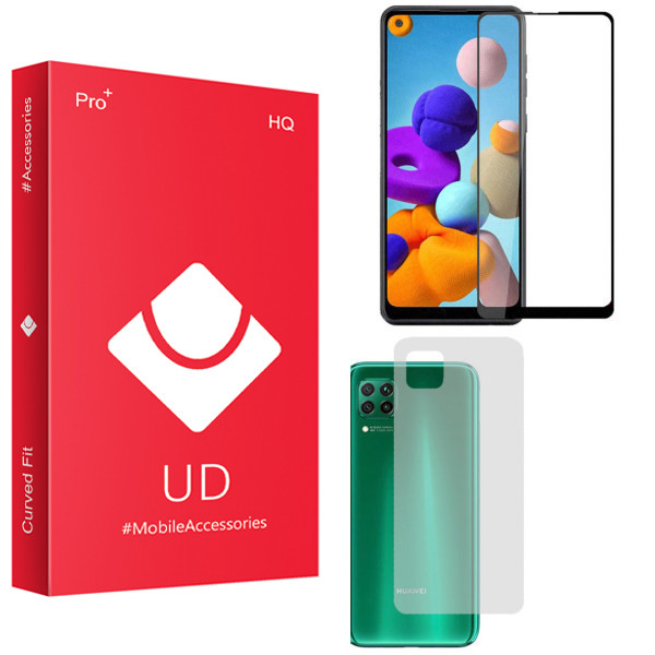 محافظ صفحه نمایش یو دی مدل HQ مناسب برای گوشی موبایل هوآوی P40 Lite به همراه محافظ پشت گوشی