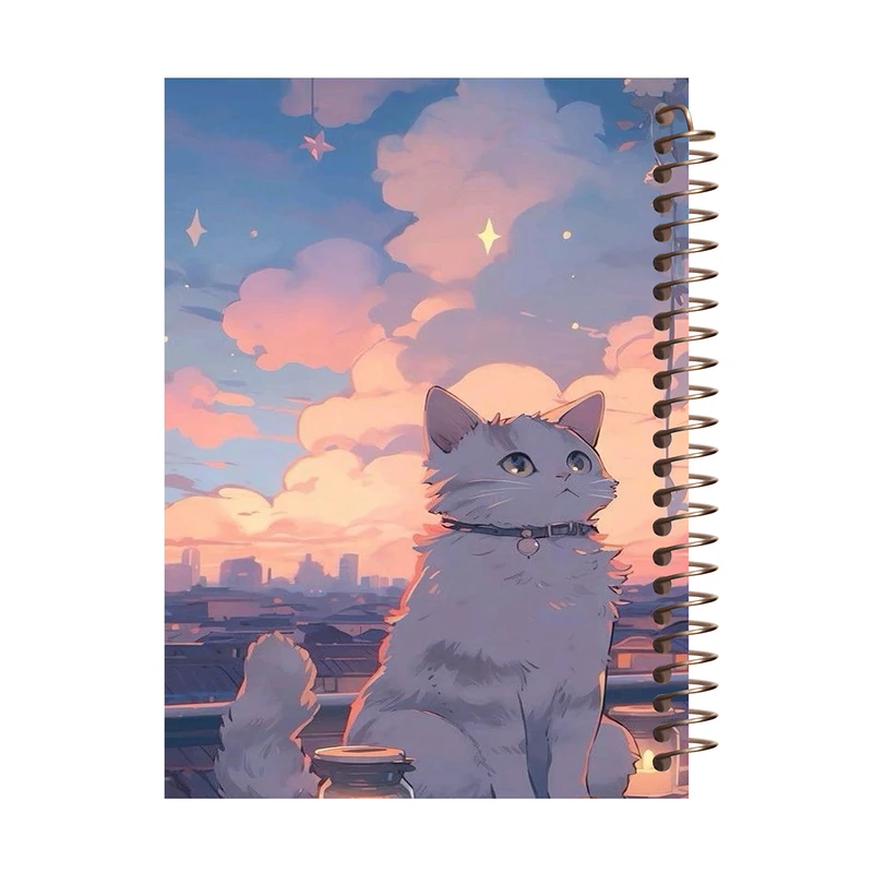 دفتر شکرگزاری 60 برگ طرح گربه کد T131