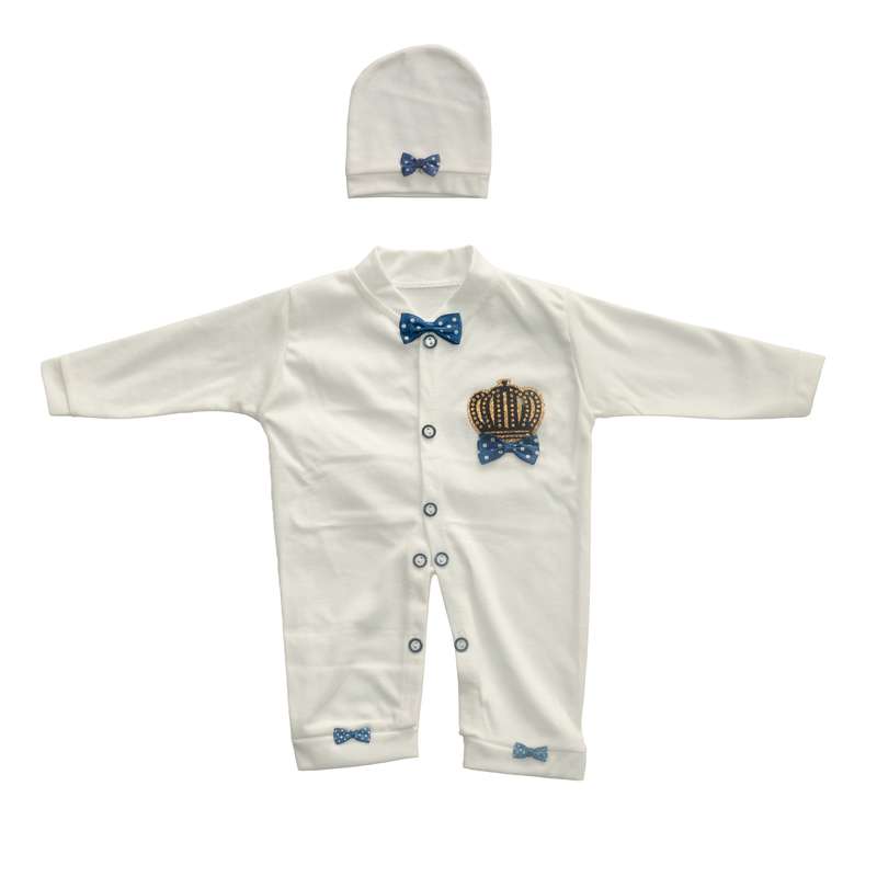 ست سرهمی و کلاه نوزادی مدل RB 37