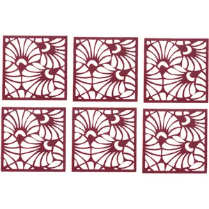 زیرلیوانی وندا وود مدل FP03 بسته 6 عددی