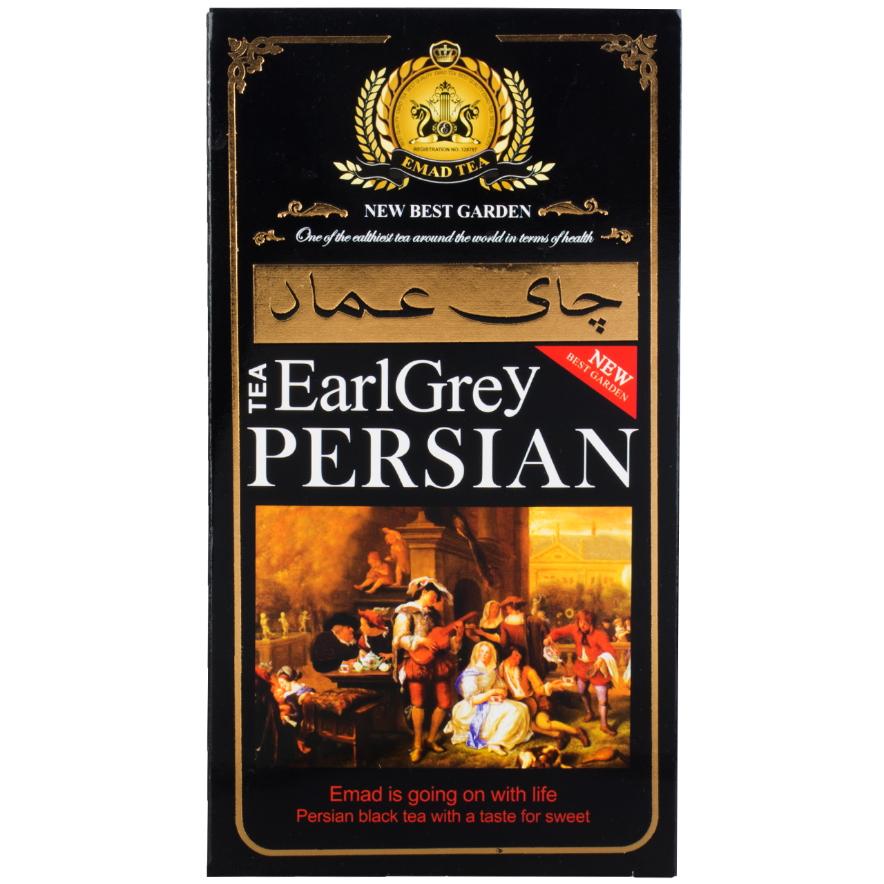 چای ایرانی معطر عماد مدل ارل گری مقدار 400 گرم