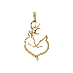 آویز گردنبند طلا 18 عیار زنانه اقلیمه مدل VT512 