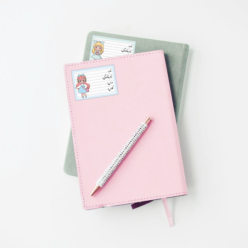 برچسب مدل نام طرح دختر خرگوشی مجموعه 16 عددی