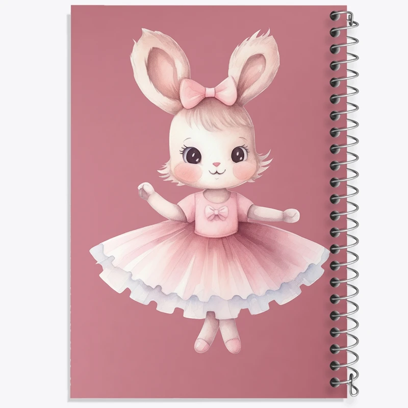 دفتر شطرنجی 50 برگ خندالو مدل خرگوش کیوت کد F2587