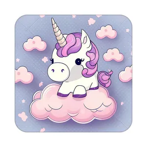 زیر لیوانی کاکتی طرح اسب تک شاخ و یونیکورن مدل mp29560