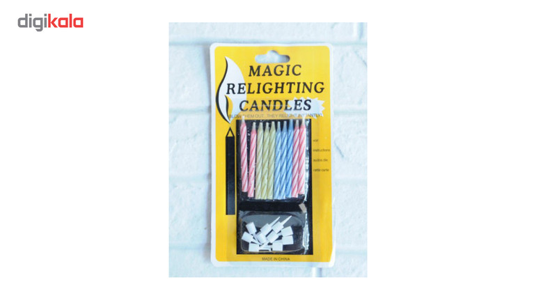 شمع مدل Magic بسته 10 عددی سایز 150