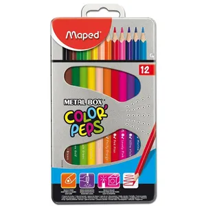 Maped Color Peps Metal Box 12 Color Pencil