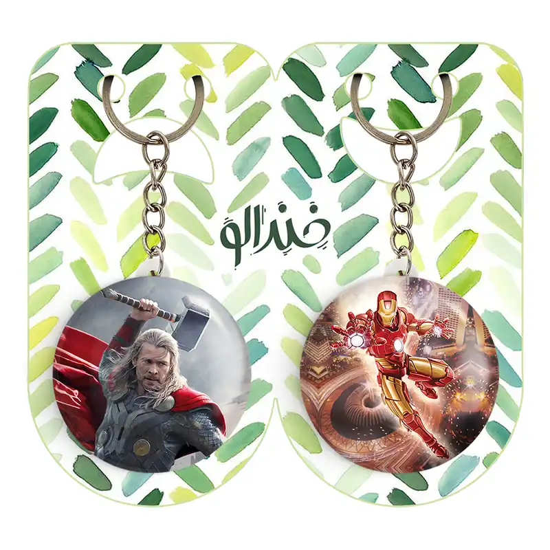 جاکلیدی خندالو مدل آیرون من و ثور مارول Marvel کد 1938219376 مجموعه 2 عددی