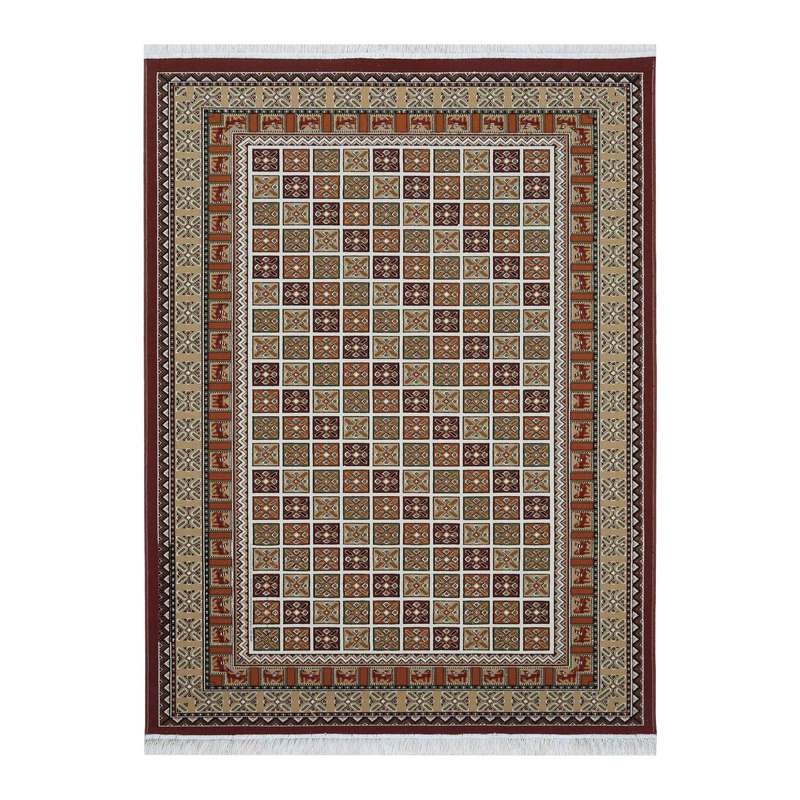 گلیم ماشینی دنیای فرش طرح شاهسون