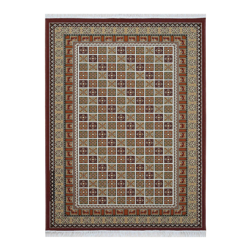 گلیم ماشینی دنیای فرش طرح شاهسون