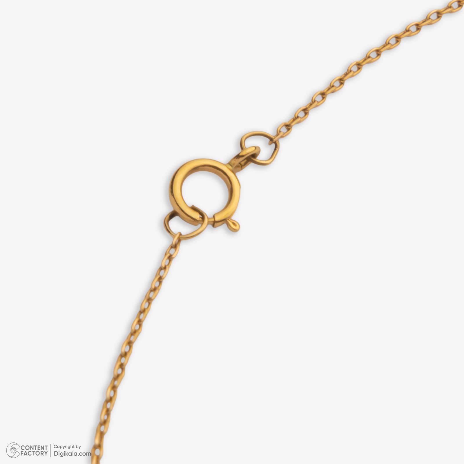 گردنبند طلا 18 عیار زنانه با زنجیر حلقه‌ای (فلامینگو) وی گالری مدل چشم نظر کد NB6458 -  - 4