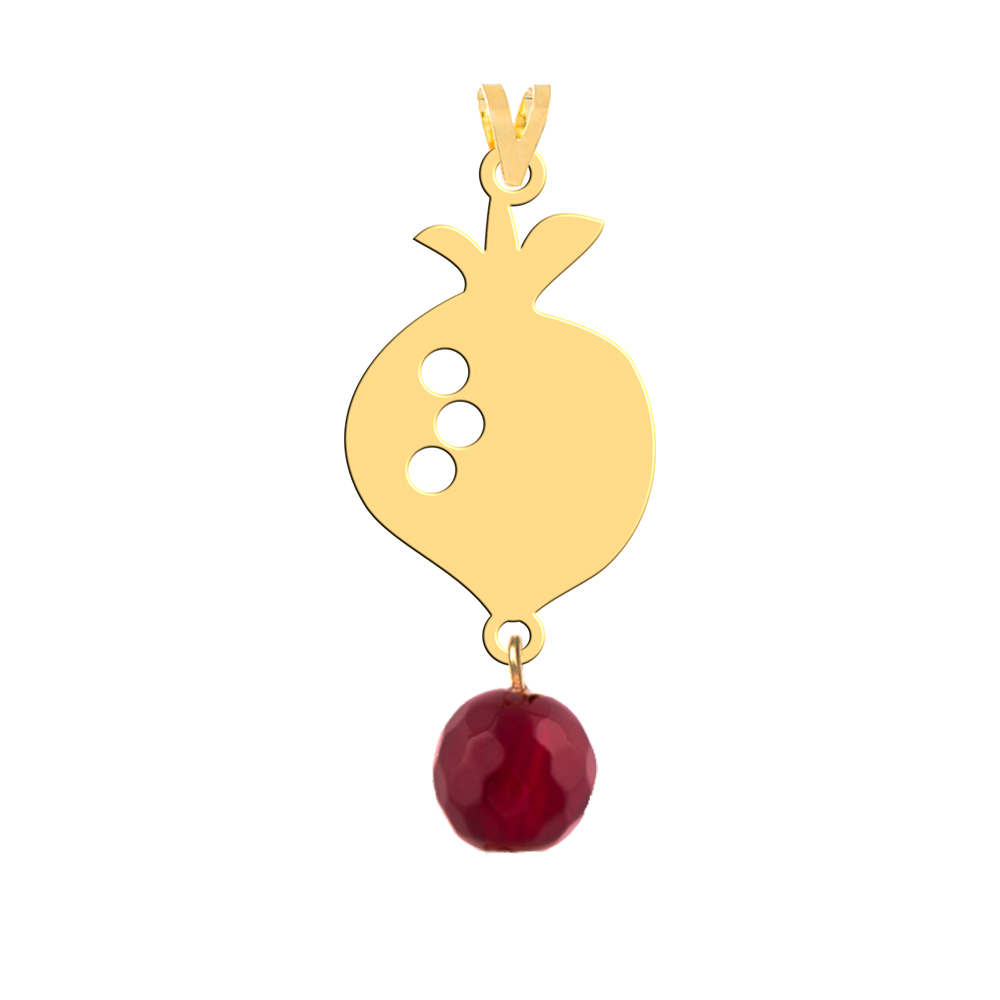 آویز گردنبند طلا 18 عیار زنانه فرشته مدل انار یلدا کد WNLASZ-000067