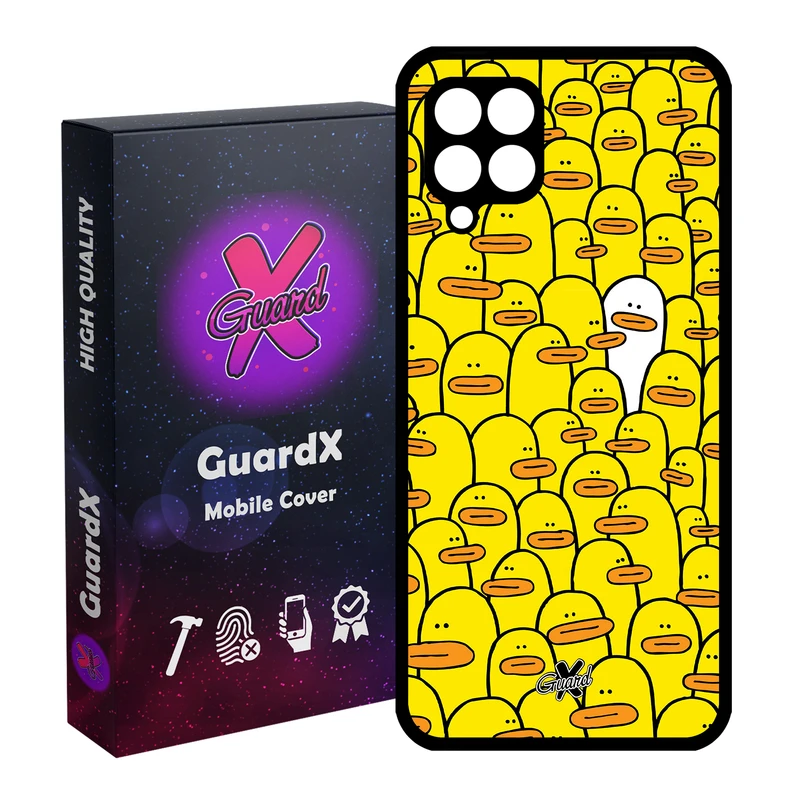 کاور گارد ایکس طرح اردک مدل Glass10361 مناسب برای گوشی موبایل سامسونگ Galaxy A12