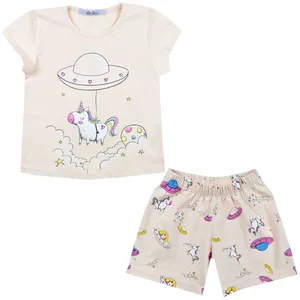 ست تی شرت و شلوارک دخترانه نیروان مدل 2152 -4