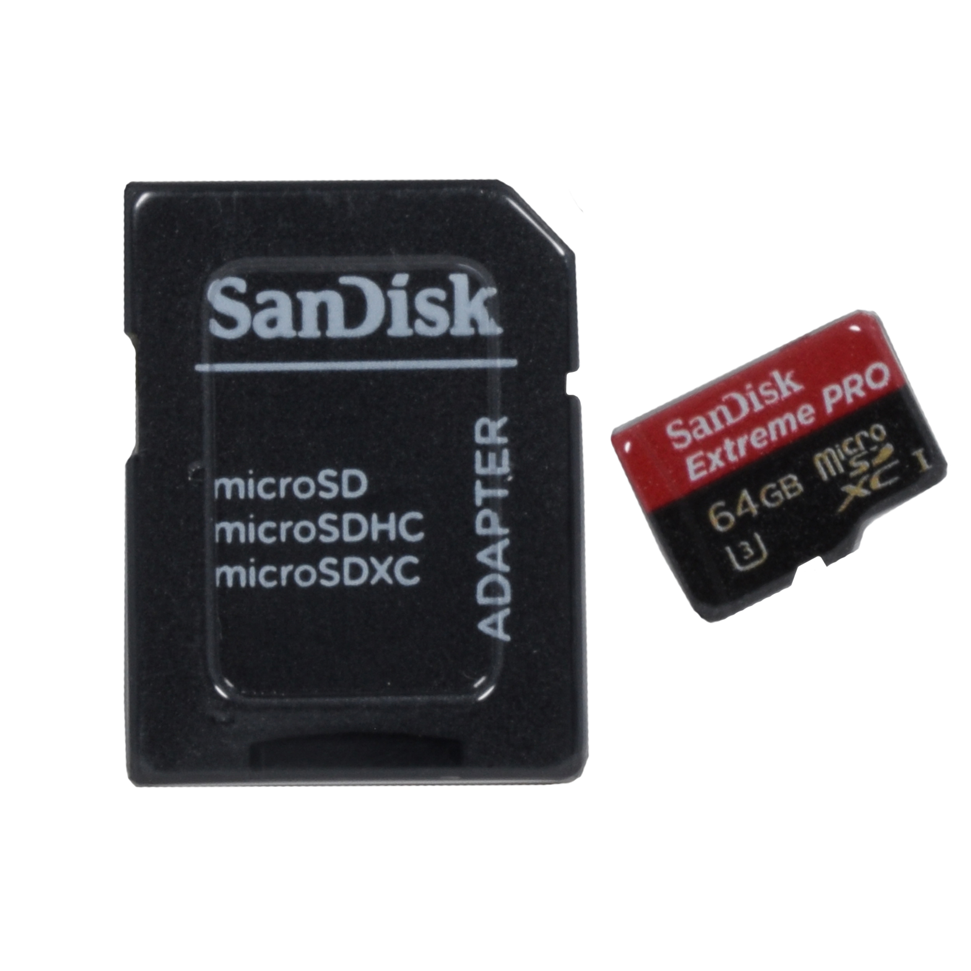 کارت حافظه Micro SDXC سن دیسک مدل Extreme PRO کلاس 3 استاندارد 4K سرعت95Mb/s همراه آداپتور SD ظرفیت 64 گیگابایت