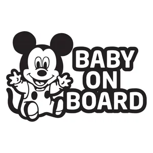 Decograph Mickey Mouse Baby On Board Sticker 