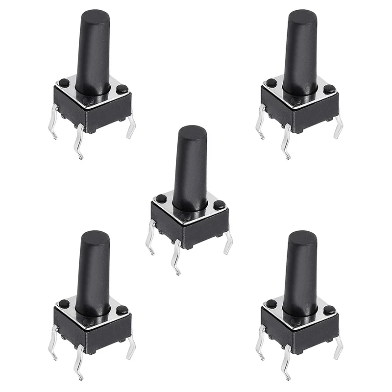 میکرو سوئیچ مدل Vertical-6×6×13-4P بسته 5 عددی