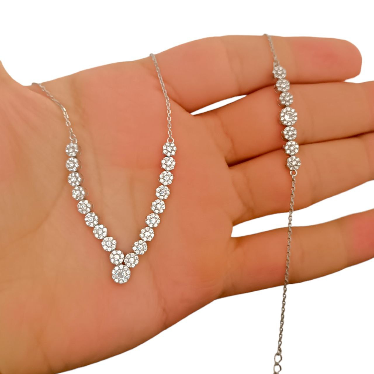 نیم ست نقره زنانه مدل فلاور ساچ نیم ست نقره زنانه مدل فلاور ساچ