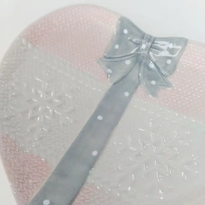 بشقاب میوه خوری طرح بافت مدل قلب