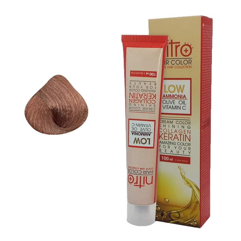 رنگ مو نیترو پلاس شماره 7L حجم 100 میلی‌لیتر رنگ بلوند شکلاتی طبیعی