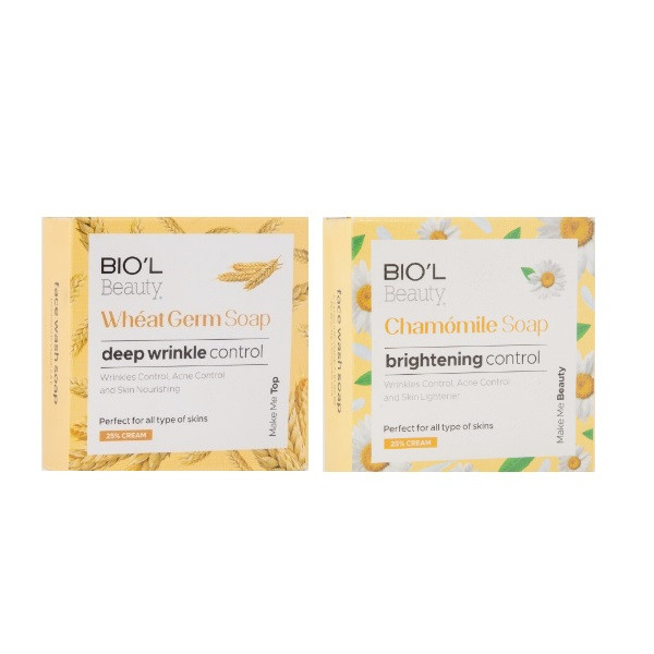 صابون شستشو بیول مدل wheatgerm-chamomile وزن 100 گرم بسته 2 عددی