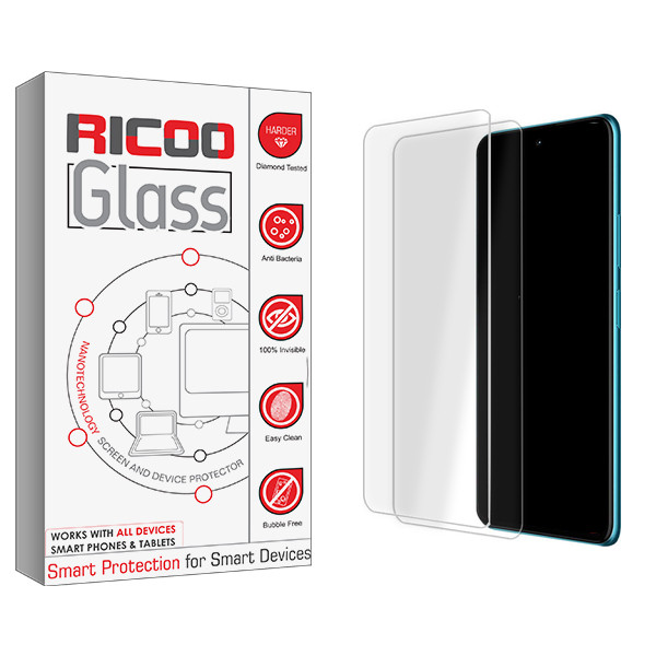 محافظ صفحه نمایش شیشه ای ریکو مدل Ricoo Glass MIX مناسب برای گوشی موبایل سامسونگ Galaxy A51 5G  A52 5G  A53 5G  M31s  S20 FE  S21 FE بسته دو عددی