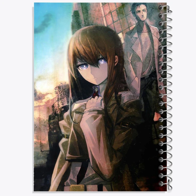 دفتر ژورنال نویسی 50 برگ خندالو مدل نقطه ای طرح مایوری شینا انیمه اشتاینز گیت کد 17487