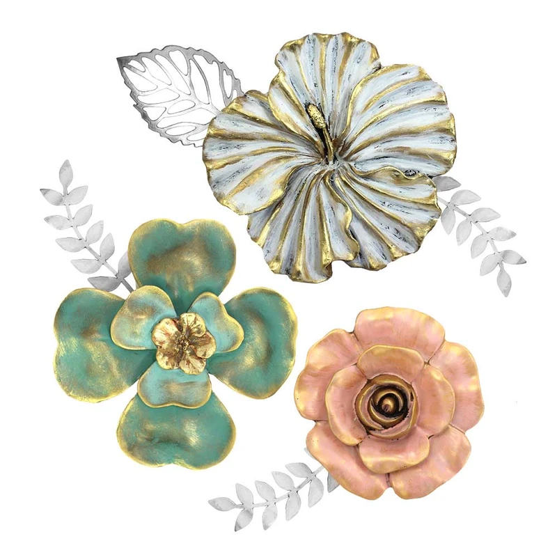 دیوارکوب مدل گل و برگ مجموعه ۳ عددی