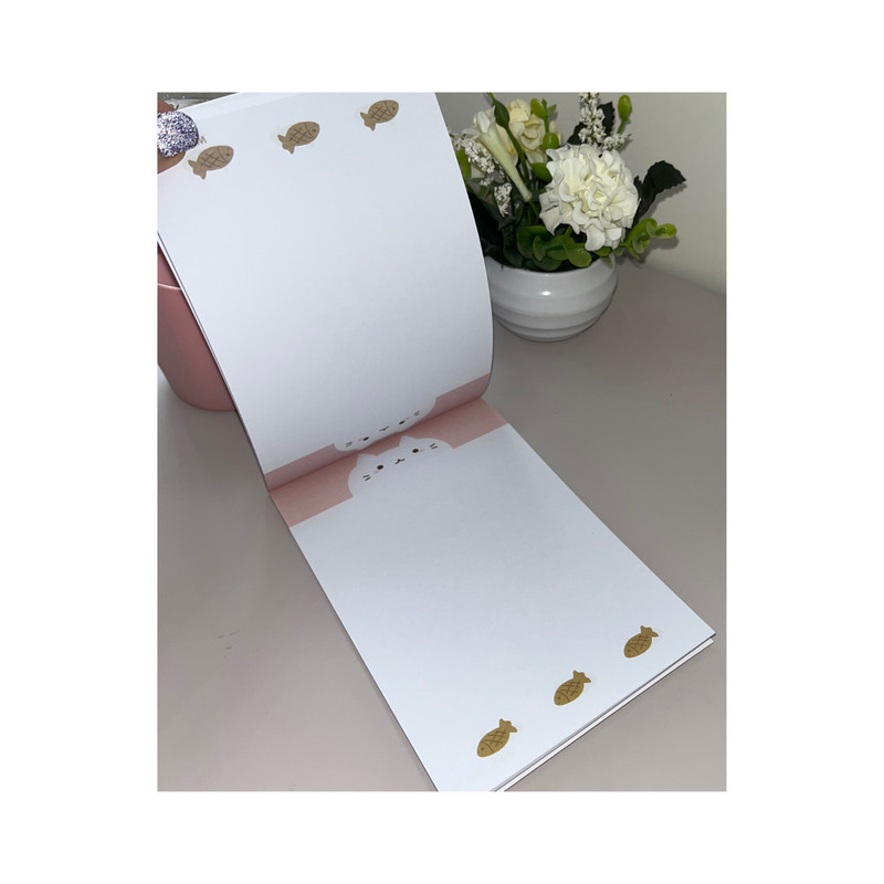 کاغذ یادداشت مدل نوشته و برنامه ریزی طرح گربه و ماهی کد 63 مجموعه 3 عددی