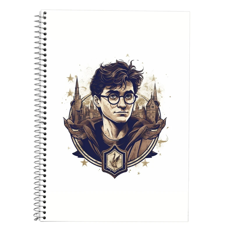 دفتر زبان 50 برگ مدوپد مدل دوخط طرح هری پاتر harrypotter کد DF10237