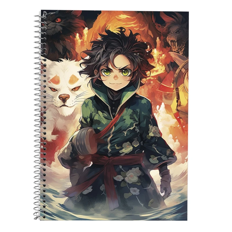 دفتر زبان 50 برگ مدوپد مدل سه خط طرح Demon Slayer کد DF11000