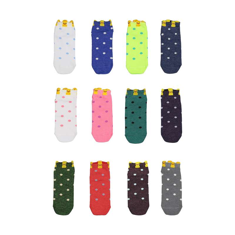 جوراب دخترانه پاآرا مدل 13-704 مجموعه 12 عددی