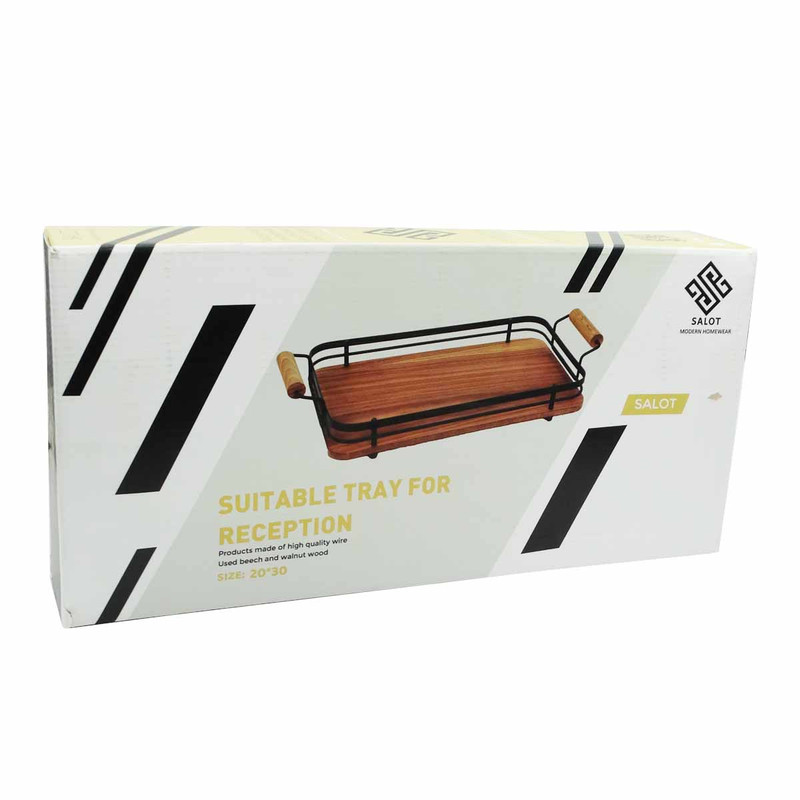 سینی دسته دار سالوت مدل مستطیل کد 1