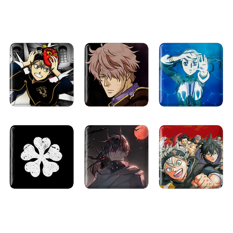 مگنت خندالو مدل انیمه بلک کلاور Black Clover کد 478A مجموعه 6 عددی