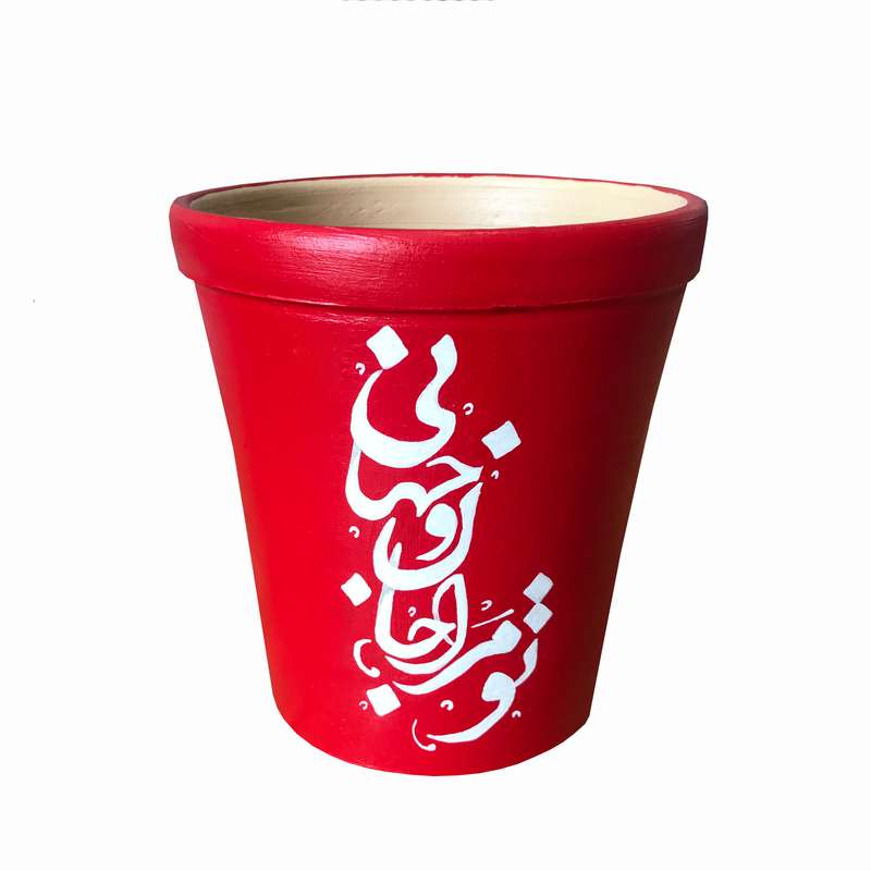 گلدان سفالی پاستل گالری مدل جان و جهان کد 6